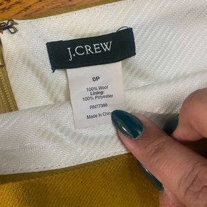 J.Crew Wool Mustard Pencil skirt